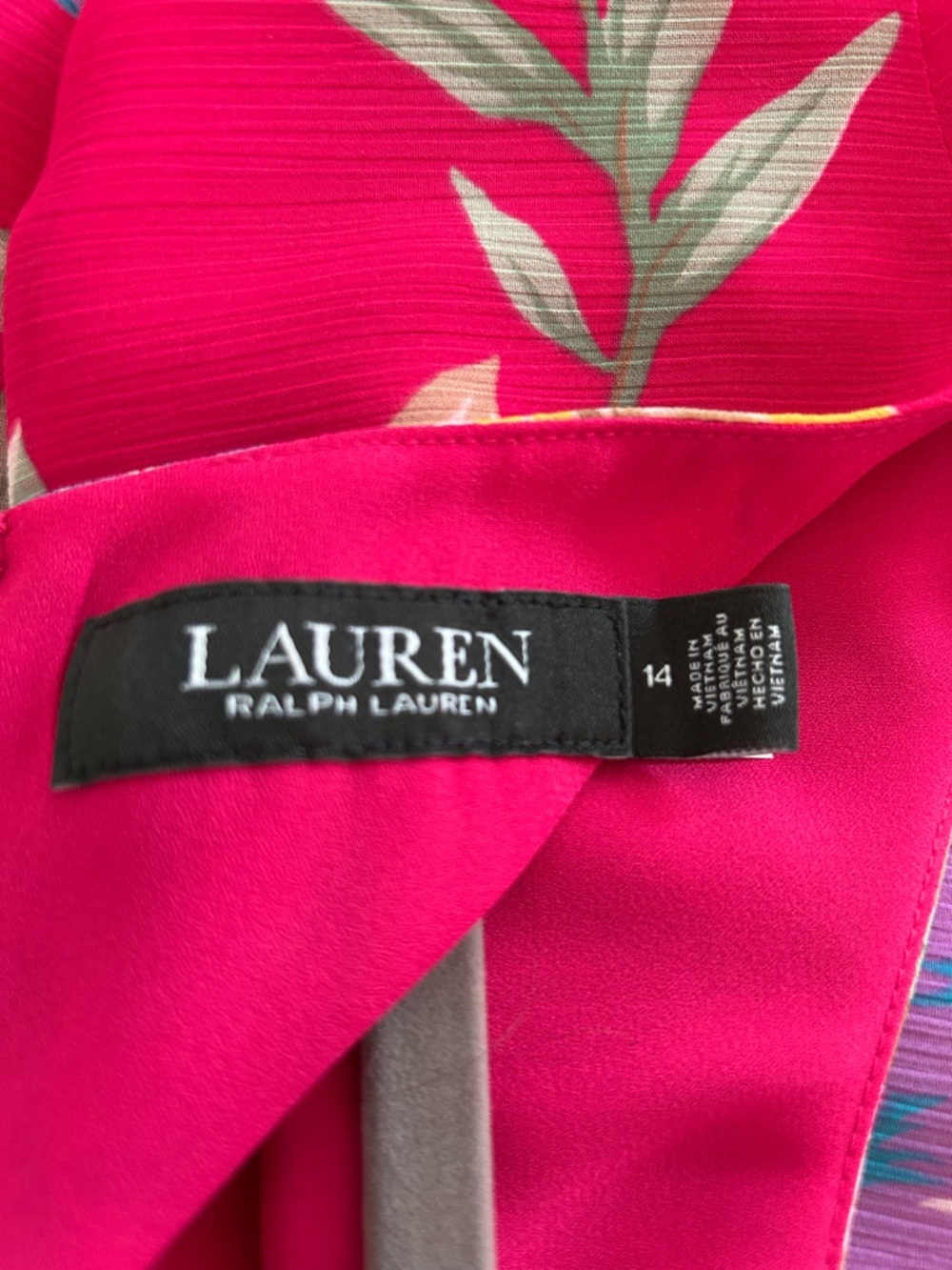 Ralph Lauren Hot Pink Floral Dress - Picture 6 of 7